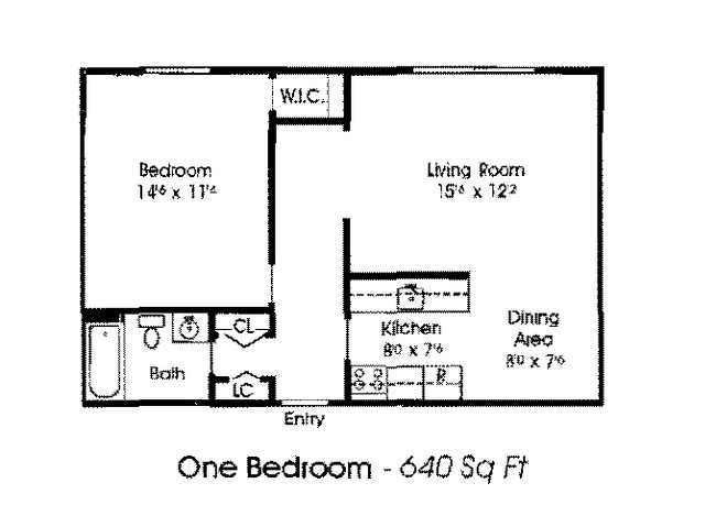 Plano de planta - Riverwood Apartments