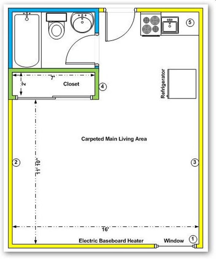 Estudio/1BA - University Studio Apartments