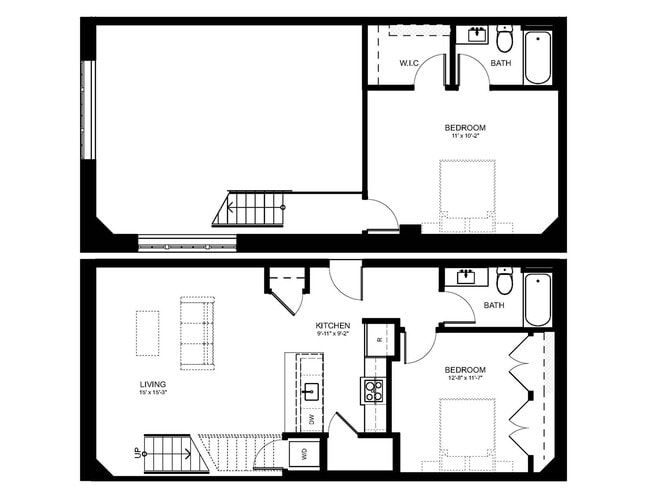 Explore this chic urban duplex, offering the perfect blend of comfort and modern design. - The Loop at Midtown