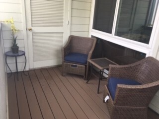 Private porch entry (furniture not included) - 3333 Ruffin Rd