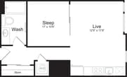 Open 1 Bedroom E