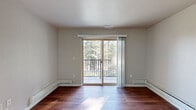 Located at 7650 Highlands View Rd in Truckee, California, this 2-bedroom, 2-bathroom residence offers a well-organized and functional single-floor layout. The kitchen serves as a central highlight, featuring warm oak cabinetry, stainless steel appliances including a refrigerator, dishwasher, microwave, and range, as well as a peninsula counter with additional prep space. Hardwood-style flooring runs throughout the kitchen and common areas, lending a clean and cohesive look. Both bedrooms are carpeted for comfort and equipped with baseboard heating, ceiling fans, and window blinds that allow for natural light. The primary bedroom includes a dedicated closet with a rod system, providing organized storage. The bathrooms are practical and well-appointed, with one featuring a warm-toned wood vanity with an integrated sink, a linen-style storage tower, and hardwood-style flooring. The second bathroom is clean and straightforward with matching finishes. Neutral gray walls throughout the unit create a calm, versatile backdrop. Situated in the scenic Truckee highlands, this residence offers a comfortable, move-in-ready space in a desirable mountain community.