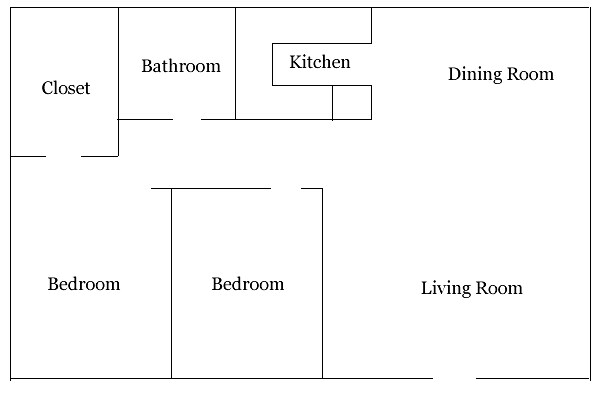 Plano de planta - Oak Tree Apartments