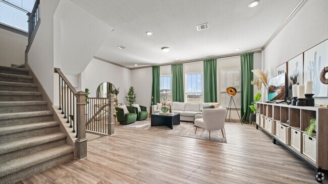 Model Home Living Room - The Summit Brownstones