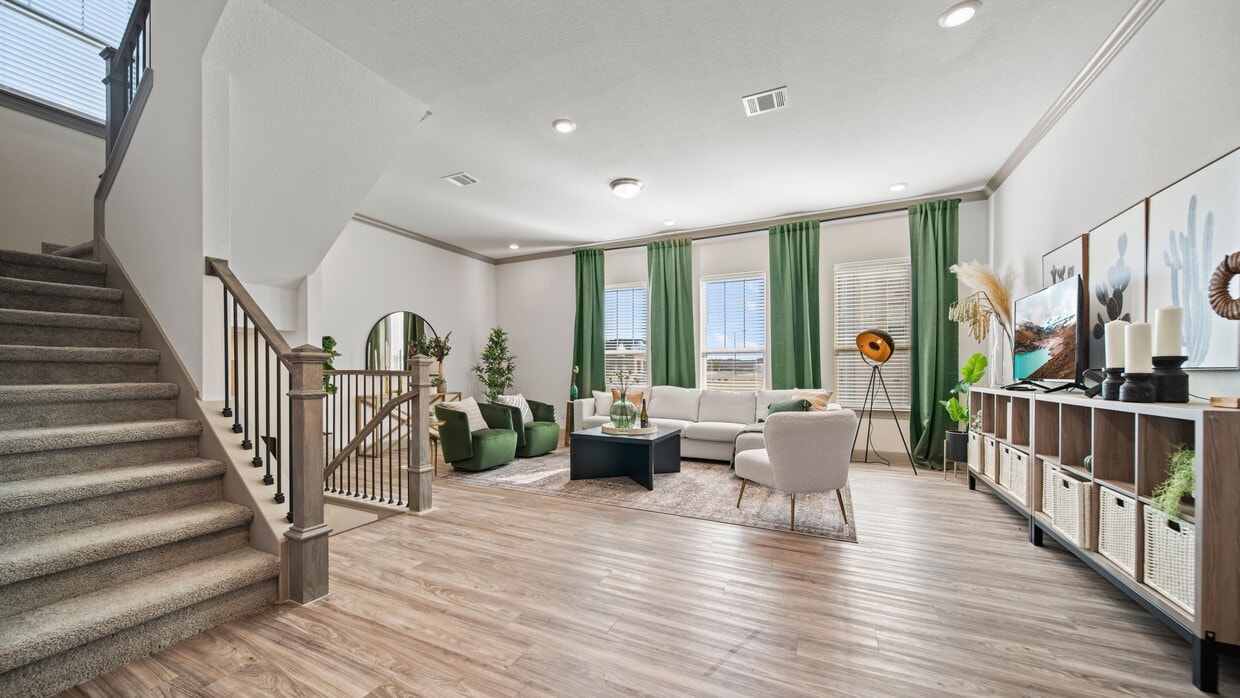 Model Home Living Room - The Summit Brownstones