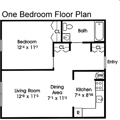 1HAB/1BA - Village Square Apartments