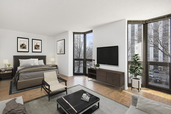 1000 N. LaSalle - Área de la habitación del apartamento estudio - 1000 N. LaSalle