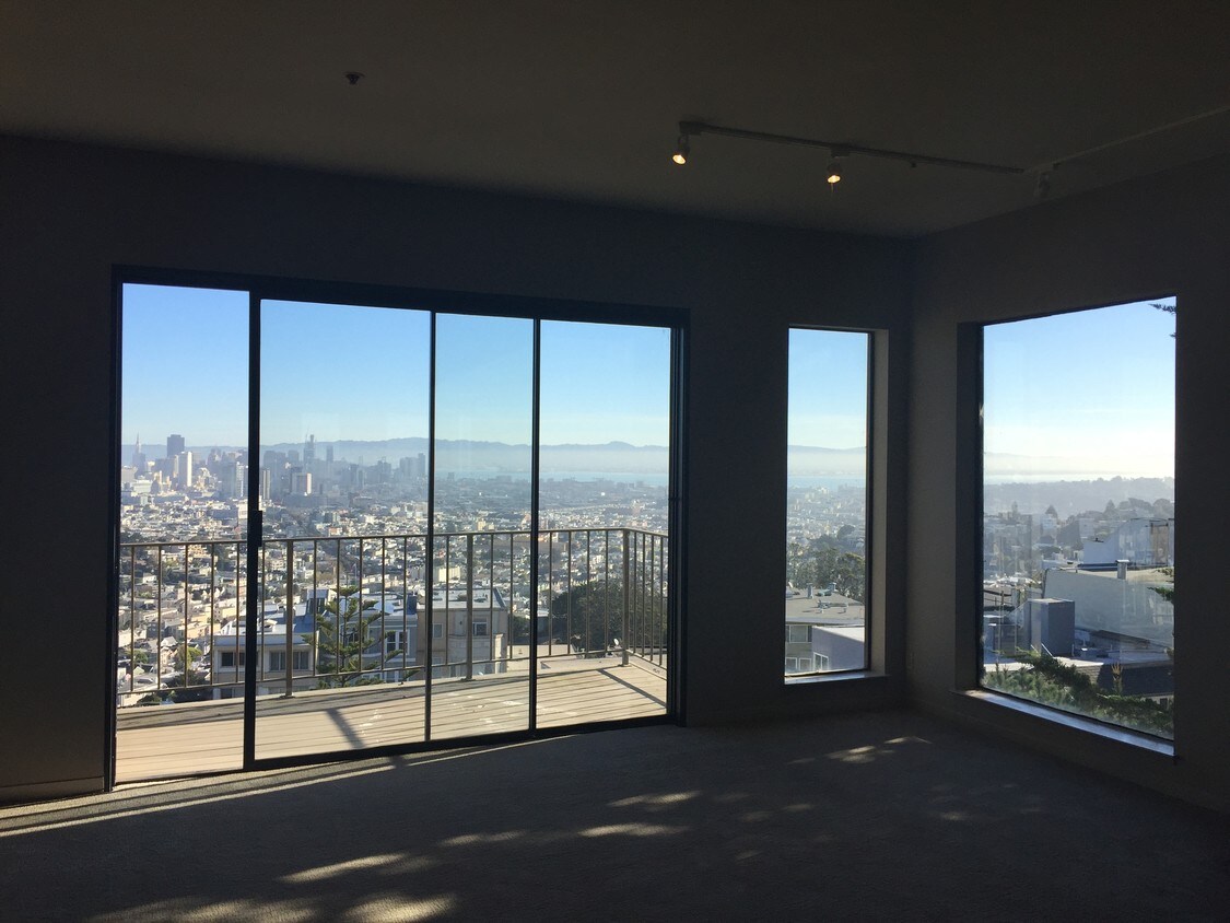 Living Room with Downtown View - 5 Burnett Ave N