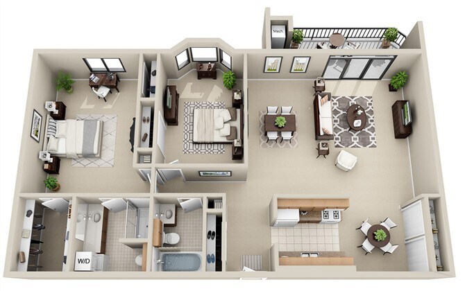 Four Seasons Apartments – 2 Bed 2 Bath (FS 1&2)