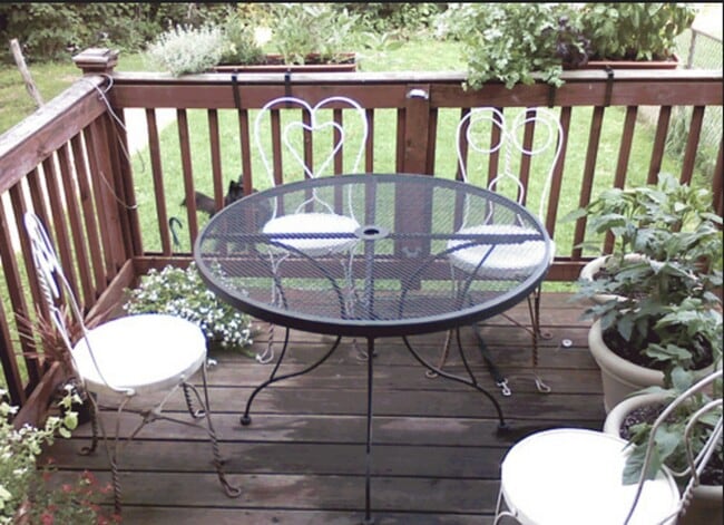 A small porch overlooking the yard (these furnishings not included) - 3284 Dawson Street