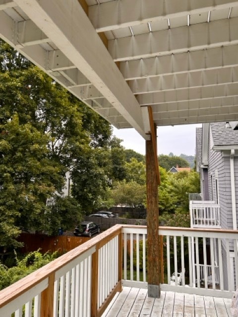 Back deck looking North - 146 Foster St