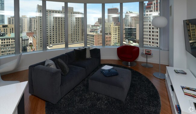 Radian Apartments Boston Ma Living Area Radian
