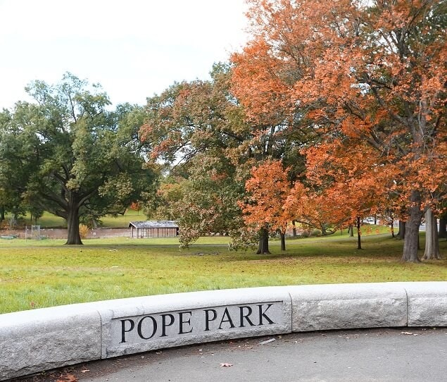 The Olmsted brothers completed the design for Pope Park in 1898