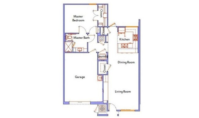 Plano de planta D - The Reserve at Las Palmas