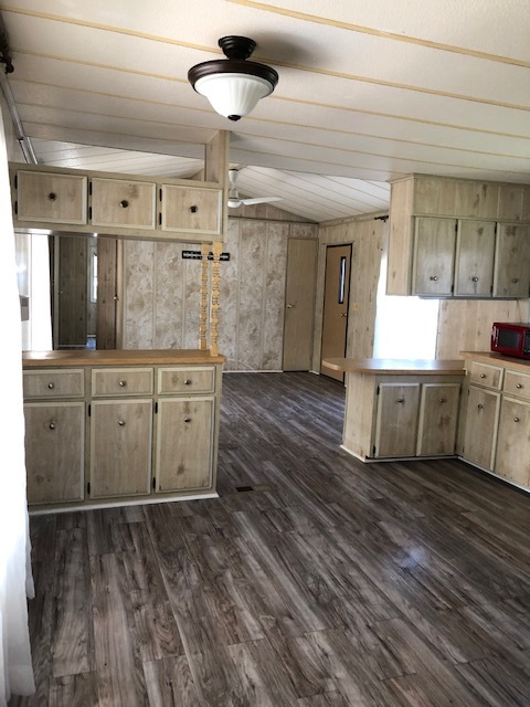 Kitchen has space for a dining room table and lots of storage - 2924 Tindel Camp Rd