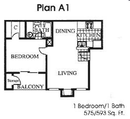 1BR/1BA - Park Place