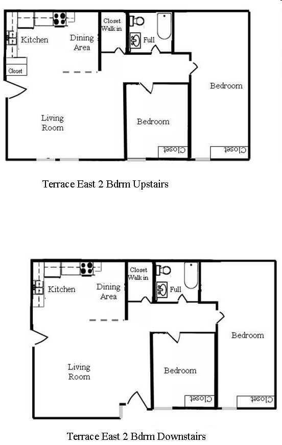 2BR/1BA - Terrace East