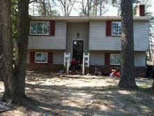New siding being installed - 6530 Watchspring Ct