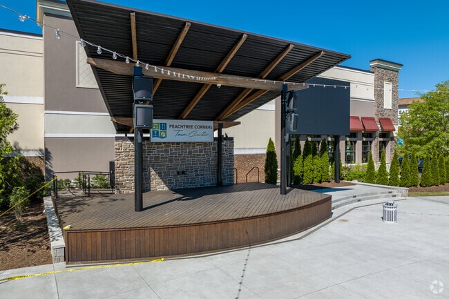 The Stage at the Peachtree Corners Town Green Hosts Music Concerts.