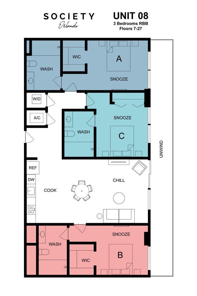 Unit 08_Floors 7-27_C4_RBB - Society Orlando