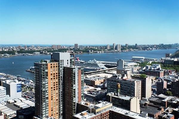 The great river and city views from the roof deck - 500 W 43rd St