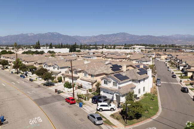 Homes in El Monte neighborhood called Mountainview with views of the San Gabriel mountains.