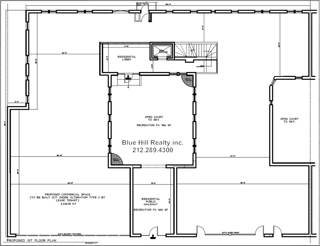 Plano de planta de venta al por menor - 910-920 Southern Blvd