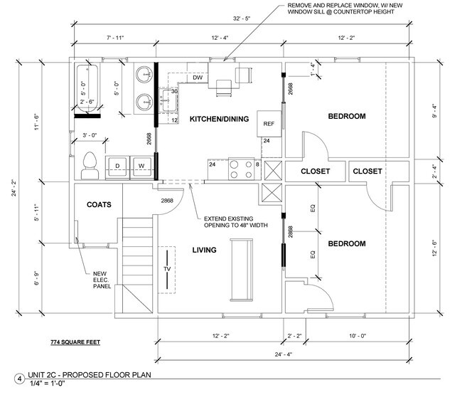 plano de planta - 12 Library St
