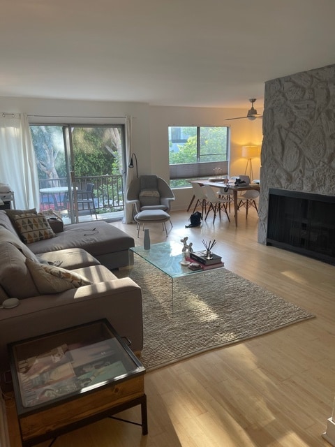 Living room/balcony/fireplace - 740 N Orlando Ave