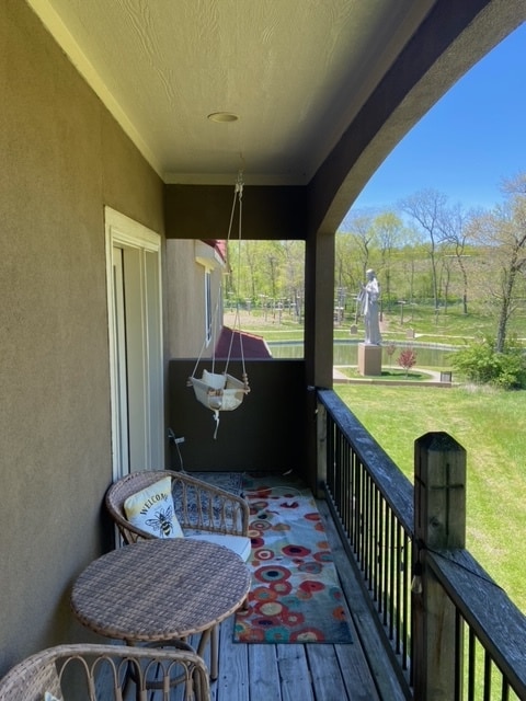 balcony overlooks Divine Mercy Park - 3814 N Forest Ave