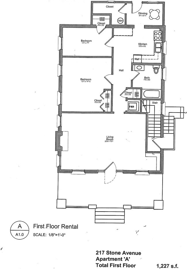 Floor Plan - 1277 Sq. Ft. - 217 Stone Ave