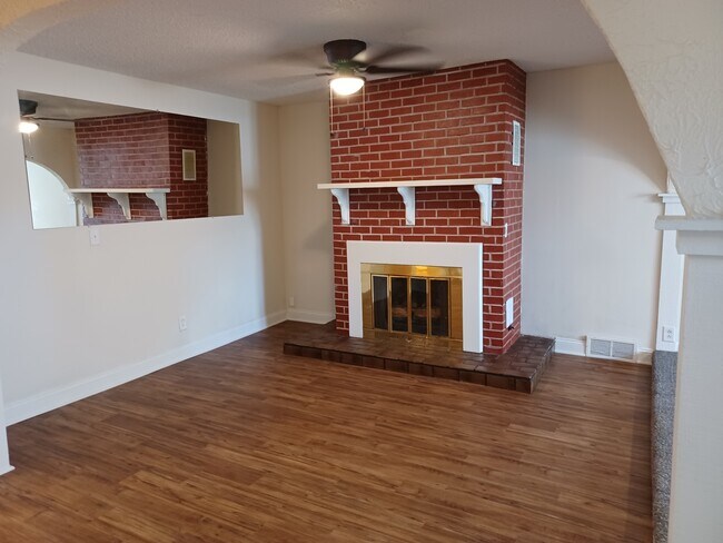 living room fireplace - 3532 S Everett St