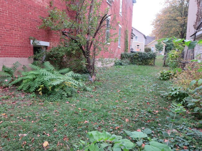 Fenced in section of yard, South side of house. - 204 S 6th St Apartments