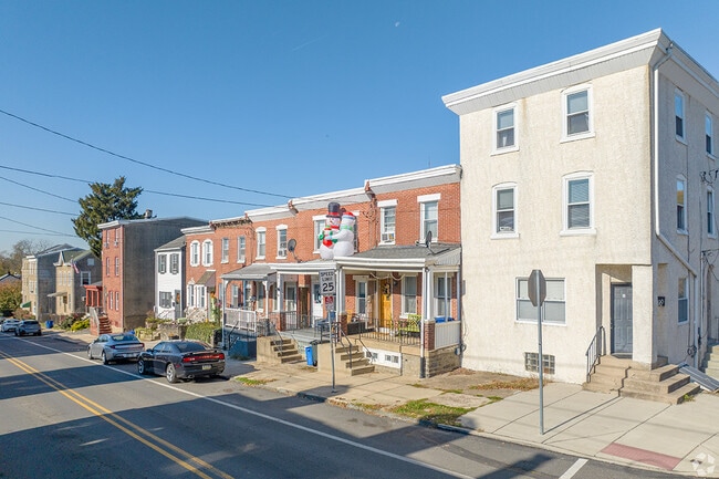 Philadelphia-style rowhomes are a common housing option throughout the city.