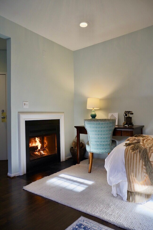 Wood burning fireplace in main room - 1844 Columbia Rd NW