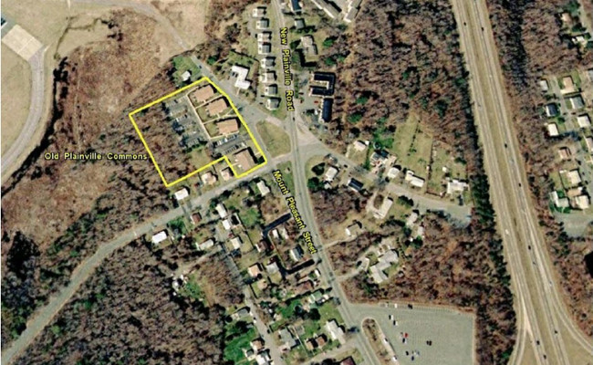 Aerial Photo - Old Plainville Common Apartments