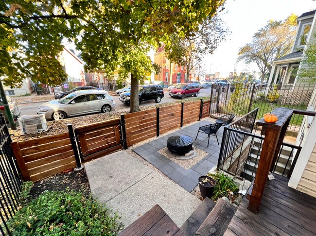 Front patio & fire pit (renovated 2022). Perfect spot to chillax. - 2134 N Maplewood Ave