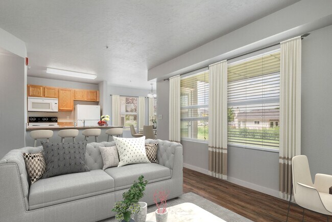 Cocina/Sala de estar - Faith Landing Apartments