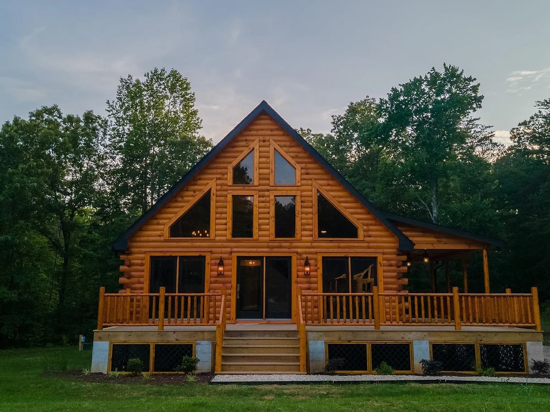 Primary Photo - Beautiful New Log Cabin for Rent at Gated ...