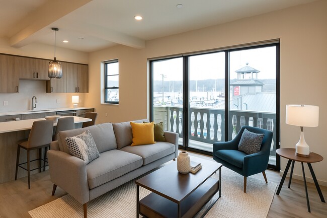 Residence 201 View of Liberty Bay - Eliason Square Apartments