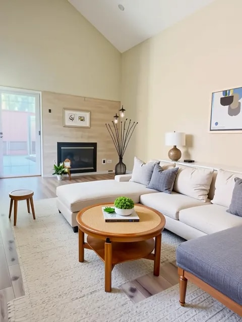 Virtually Staged Living Room - 4627 Rousillon Ave