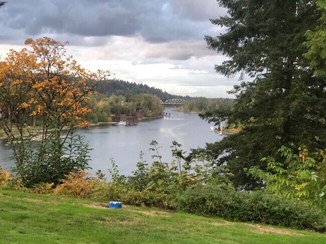 View from patio, bedroom and living room - 16200 Pacific Hwy