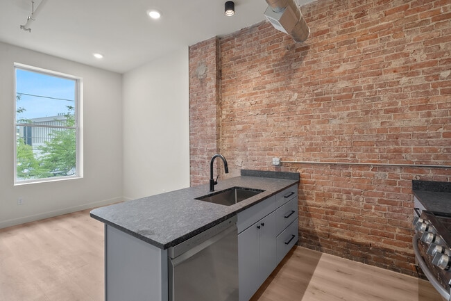 Living Room/Kitchen - Coney Island Lofts