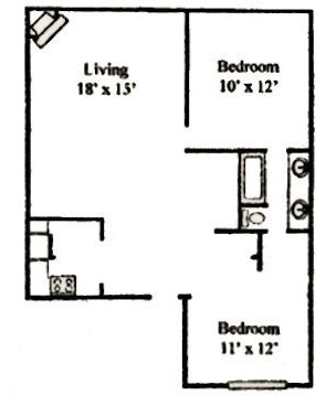 2BR/1BA - Regents Point