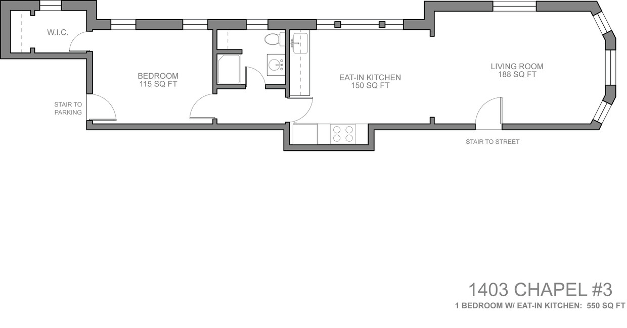 Plano de planta - 1401-1403 Chapel Street