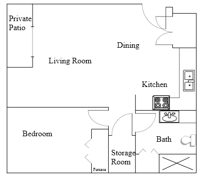 1BR/1BA - Sheldon Place I & II Apartments