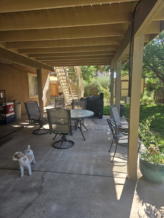 Shaded patio outside apaartment - 2320 E 2540 S