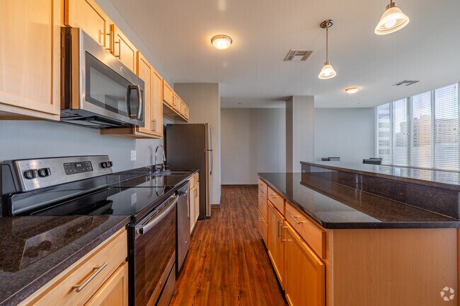 1HAB, 1BA - 935 ft² - Cocina - Colorado Derby Lofts