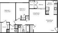 2 Bedroom 1.5 Bath