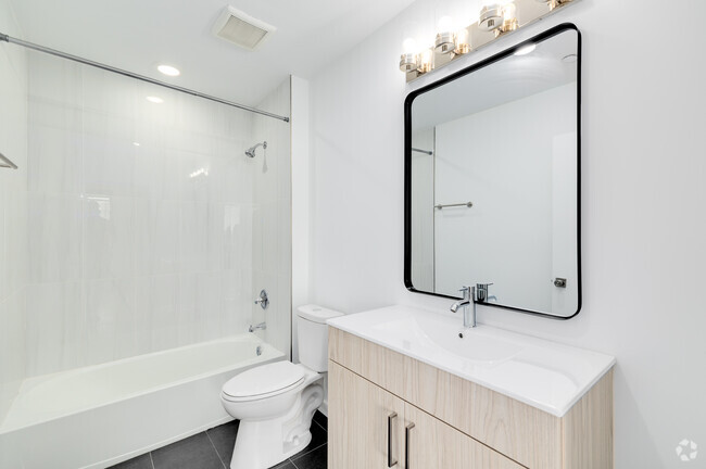 2BR, 2BA - 1,070SF - Primary Bathroom - Norris Park Flats